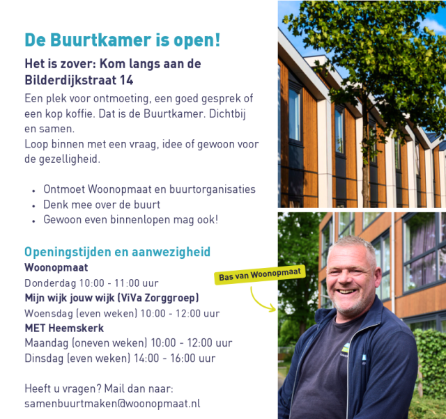 Openingstijden de Buurtkamer